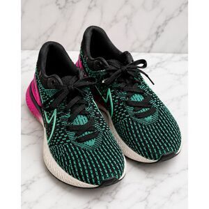 Nike React Infinity Run Flyknit 3 Women's 8.5 Black Teal Pink DD3024-003